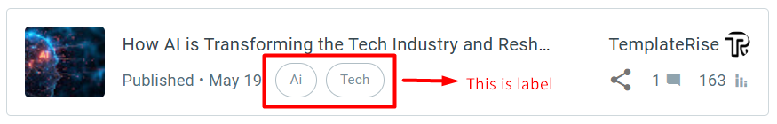 Blogger Labels Interface