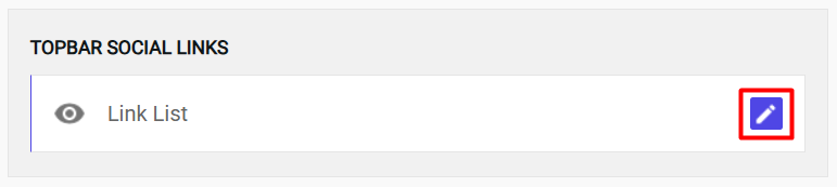 Blogger Topbar Social links Widget Interface